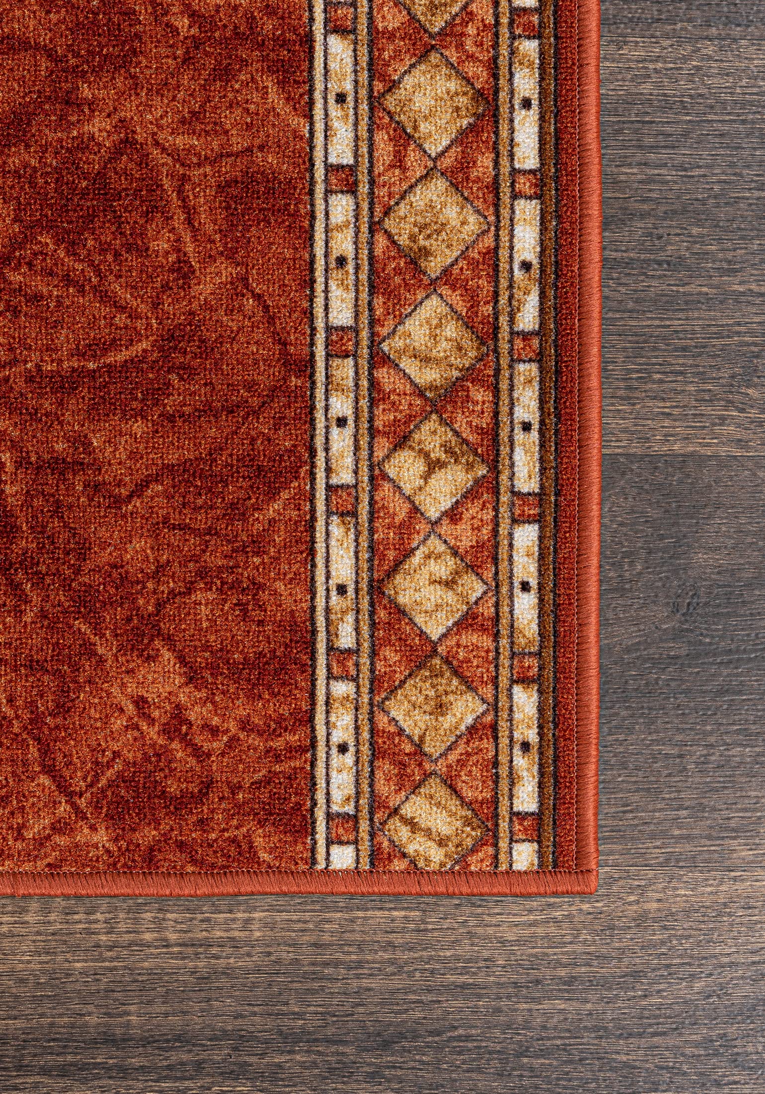 Mazovia Tappeto Passatoia Corridoio 67x375cm Arancione Classico Morbido