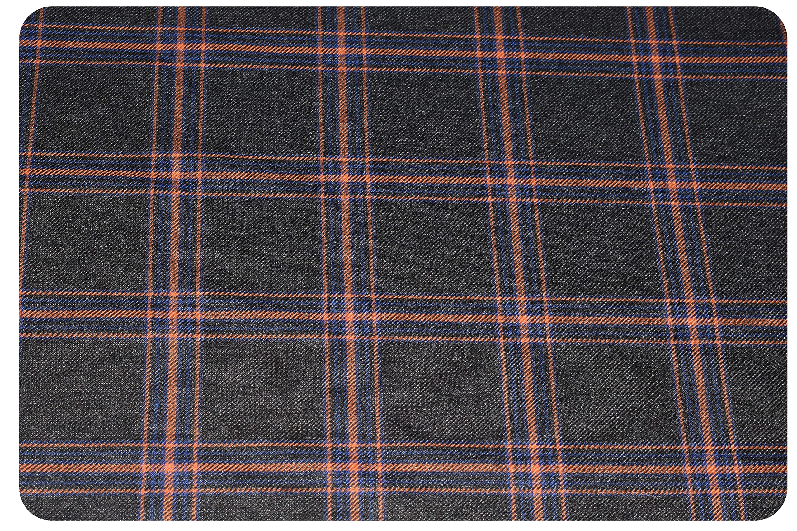 j jamsty Men's Premium Poly Viscose Checkered Unstitched Blazer or Jacket Fabric (Black)(2.10 Meter, Free Size)-picture-41