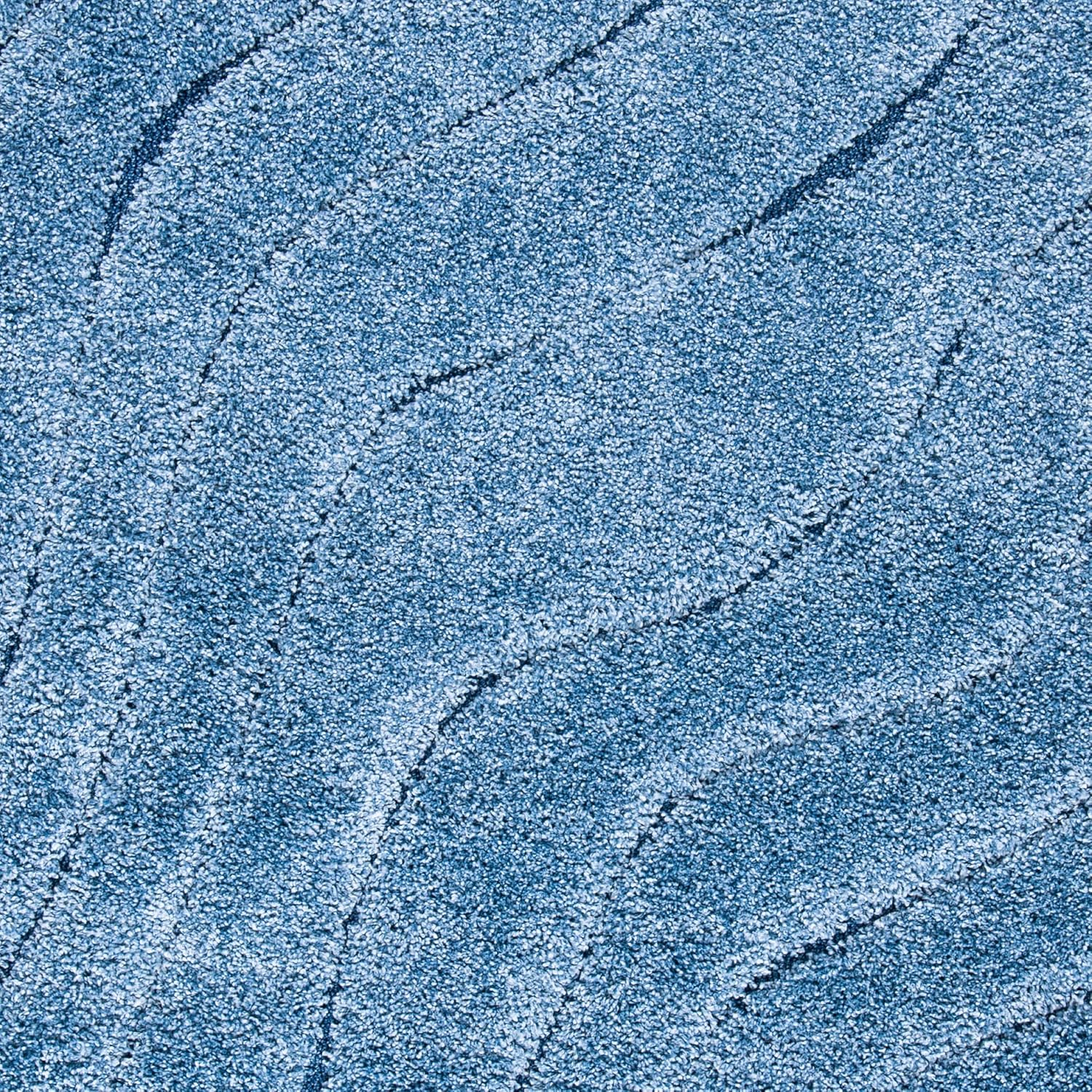 SAFAVIEH Florida Shag Collection Runner Rug - 2'3" x 7', Light Blue & Blue, Non-Shedding & Easy Care, 1.2-inch Thick Ideal for High Traffic Areas in Living Room, Bedroom (SG472-6065)