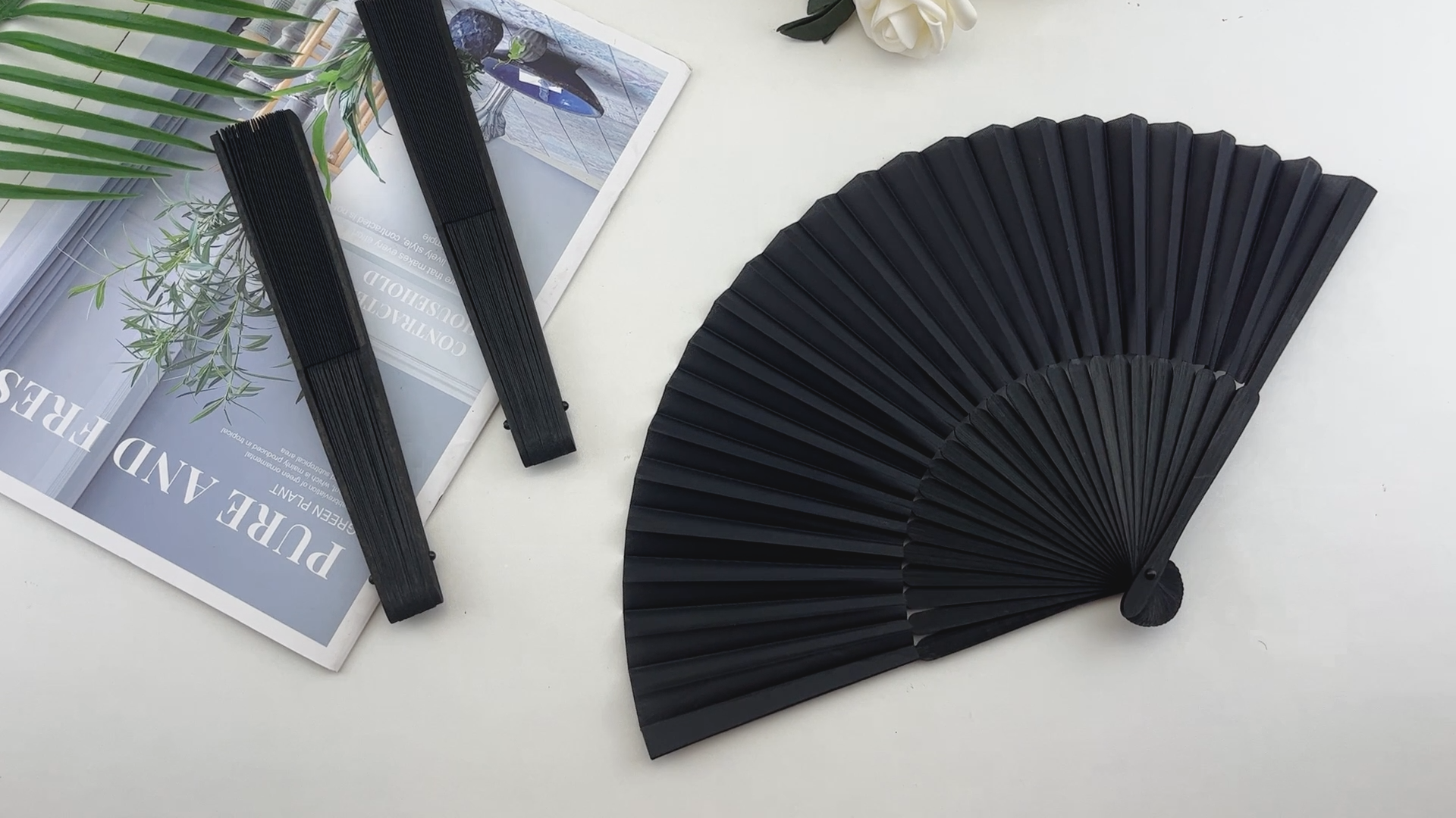 Amazon.com: BlingKingdom Black Folding Hand Classic Style Fan