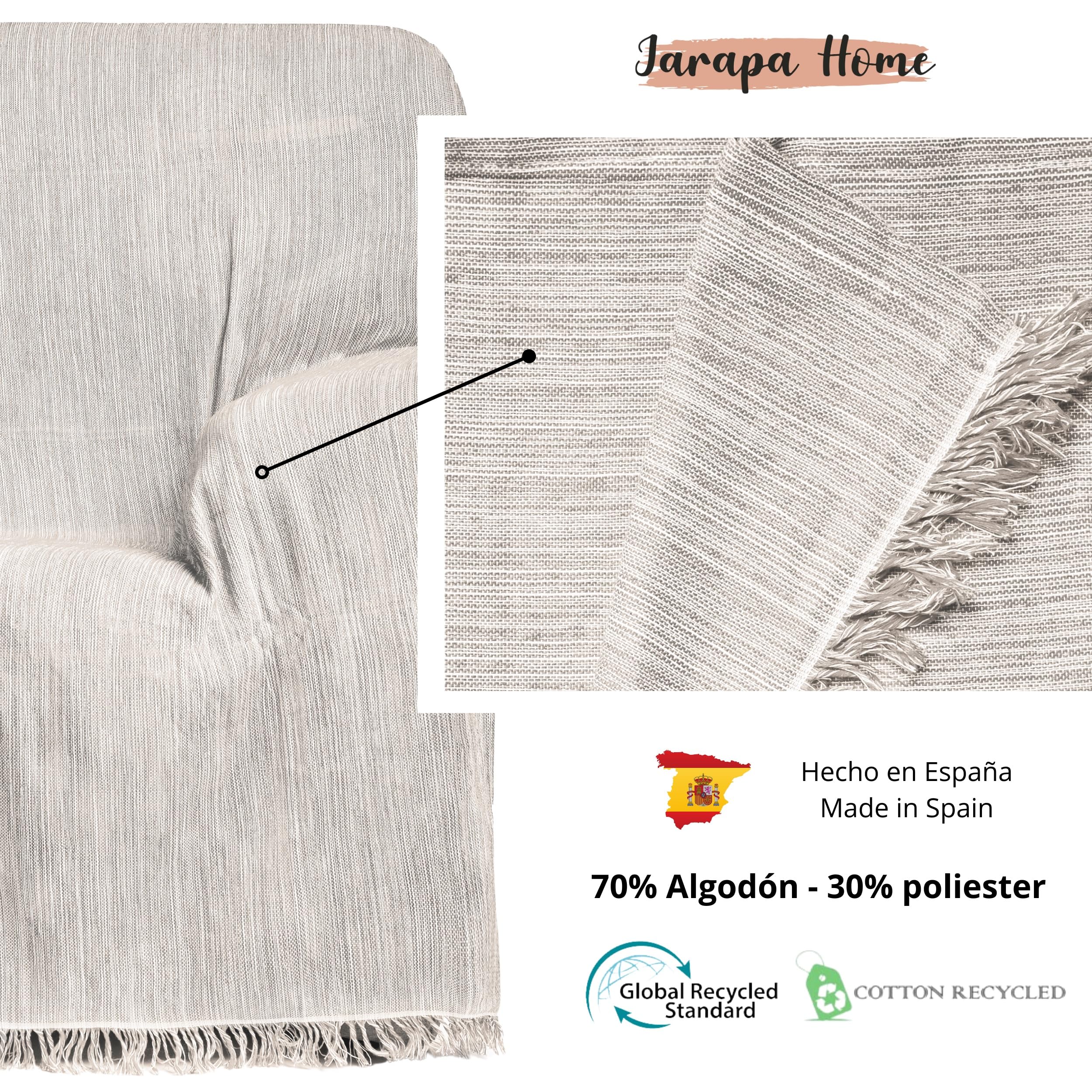 Jarapa Home Multifunctionele sprei, plaid voor bank, bedsprei, katoenen deken, sprei, zijden katoenen banken en andere vezels, geschikt voor bank, stoel en bed (heideblauw 02, 180 x 260 cm