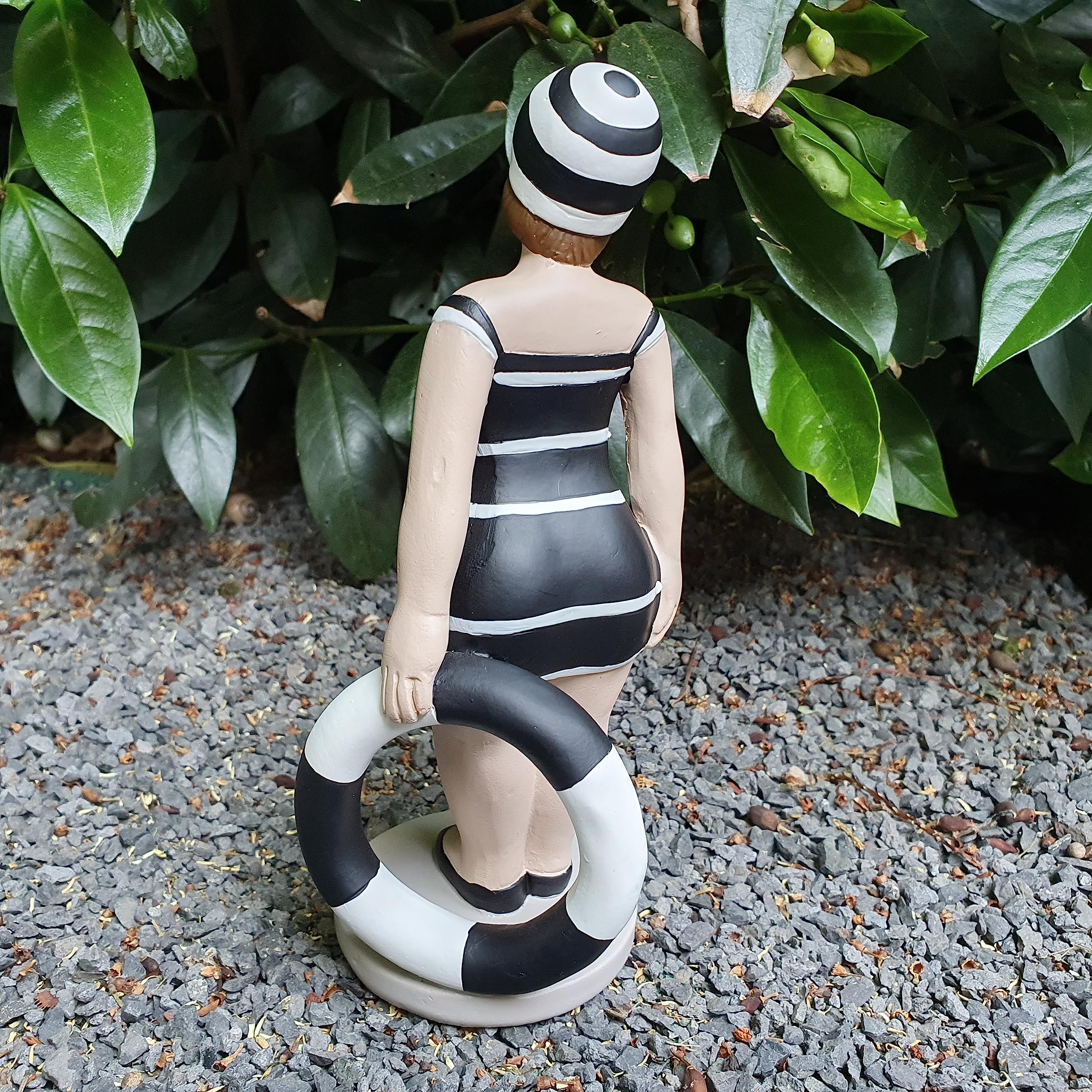 Decoratief konijntje, tuinfiguur in betonlook, shabby