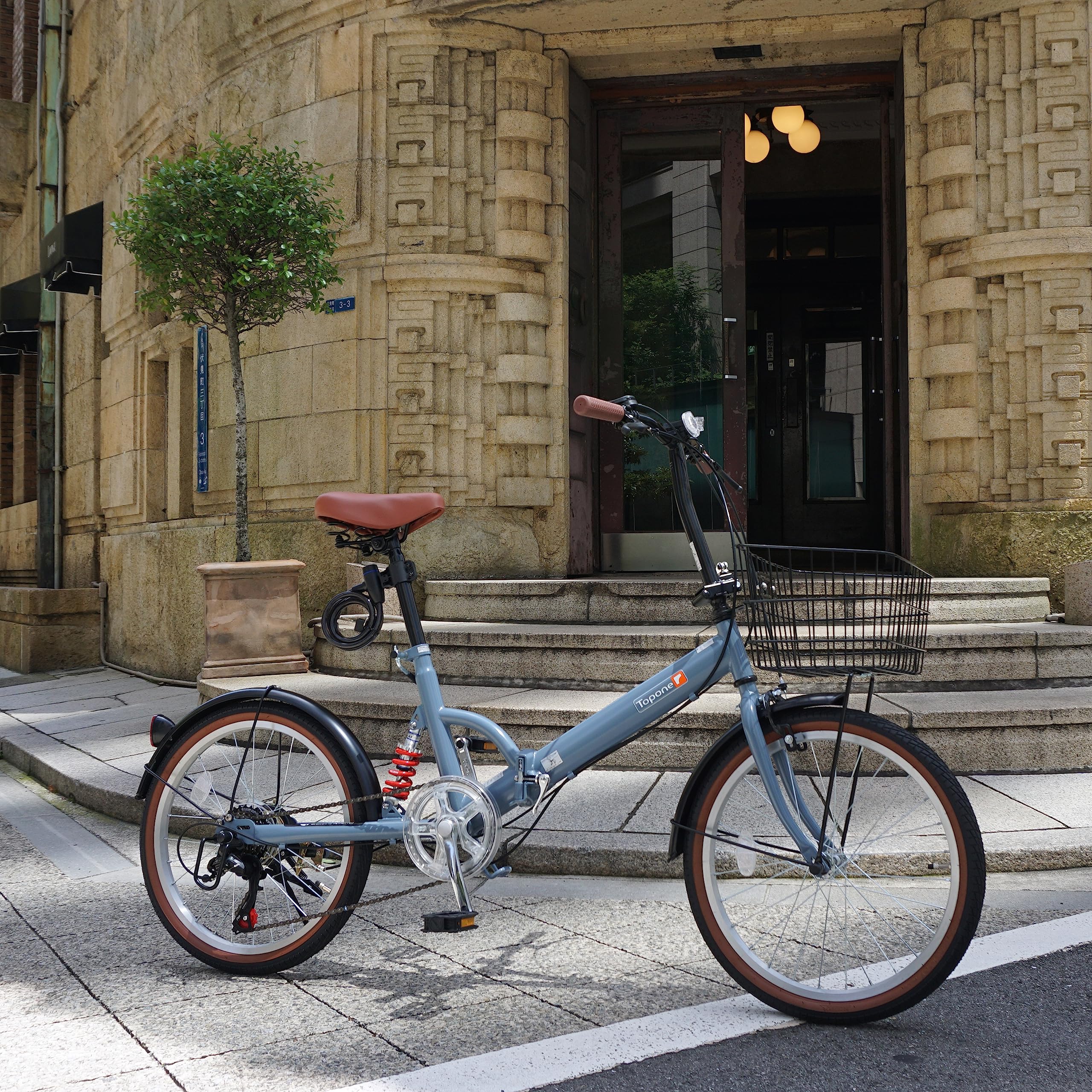 Amazon | 折りたたみ自転車 20インチ リアサスペンション ツートン 