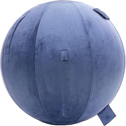 Miniatura 39 de Husband Pillow Pelota de ejercicio, cubierta con bomba para yoga, pilates, estabilidad de equilibrio de fitness, asiento de silla de pelota de
