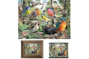 Nature's Home by Deluxebase: Unframed 3D Bird Lenticular Wall Art