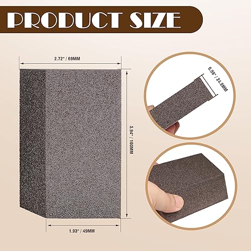 Miniatura 5 de Juego surtido de 8 bloques de lijado en ángulo, bloque de arena esponja, lavable y reutilizable, bloque de papel de lija húmedo y seco para paneles