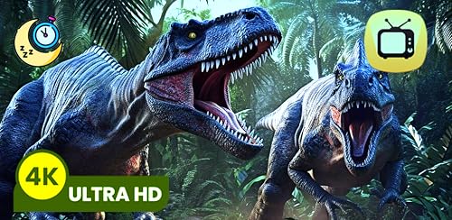 Jurassic Jungle – Roaming T-Rex Dinosaurs with Prehistoric Sounds & Wild Scenery Screensaver – vue 9