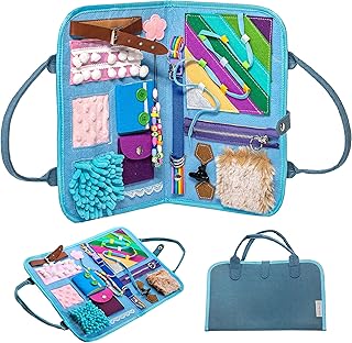 Fidget Blanket for Dementia, Fidget Blankets for The Elderly with Dementia, Dementia Products for Elderly, Dementia Fidget Blanket with 16 Dementia Activities for Seniors/Alzheimers Activities,