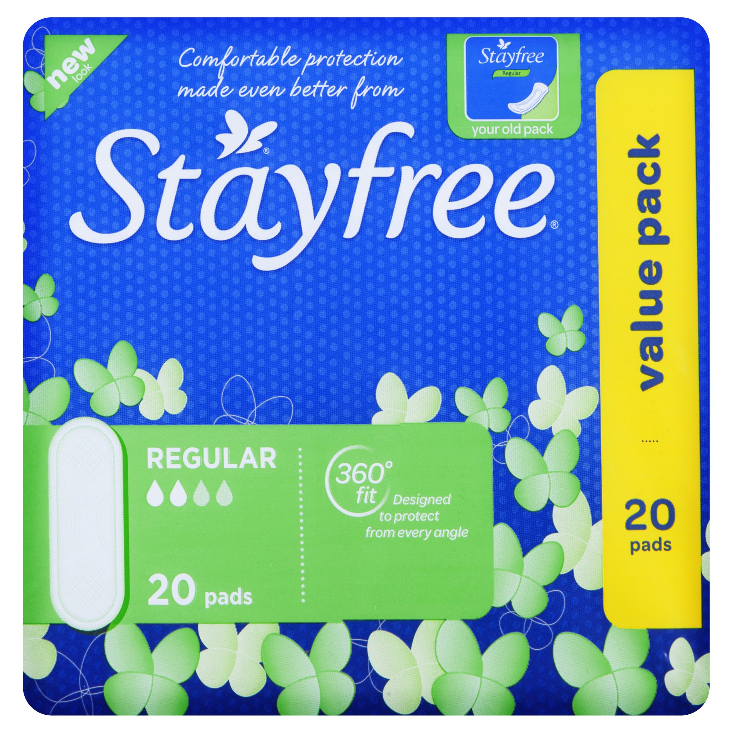 Stayfree Regular Pads No Wings 20 Pack - 20 Count (Pack of 1)