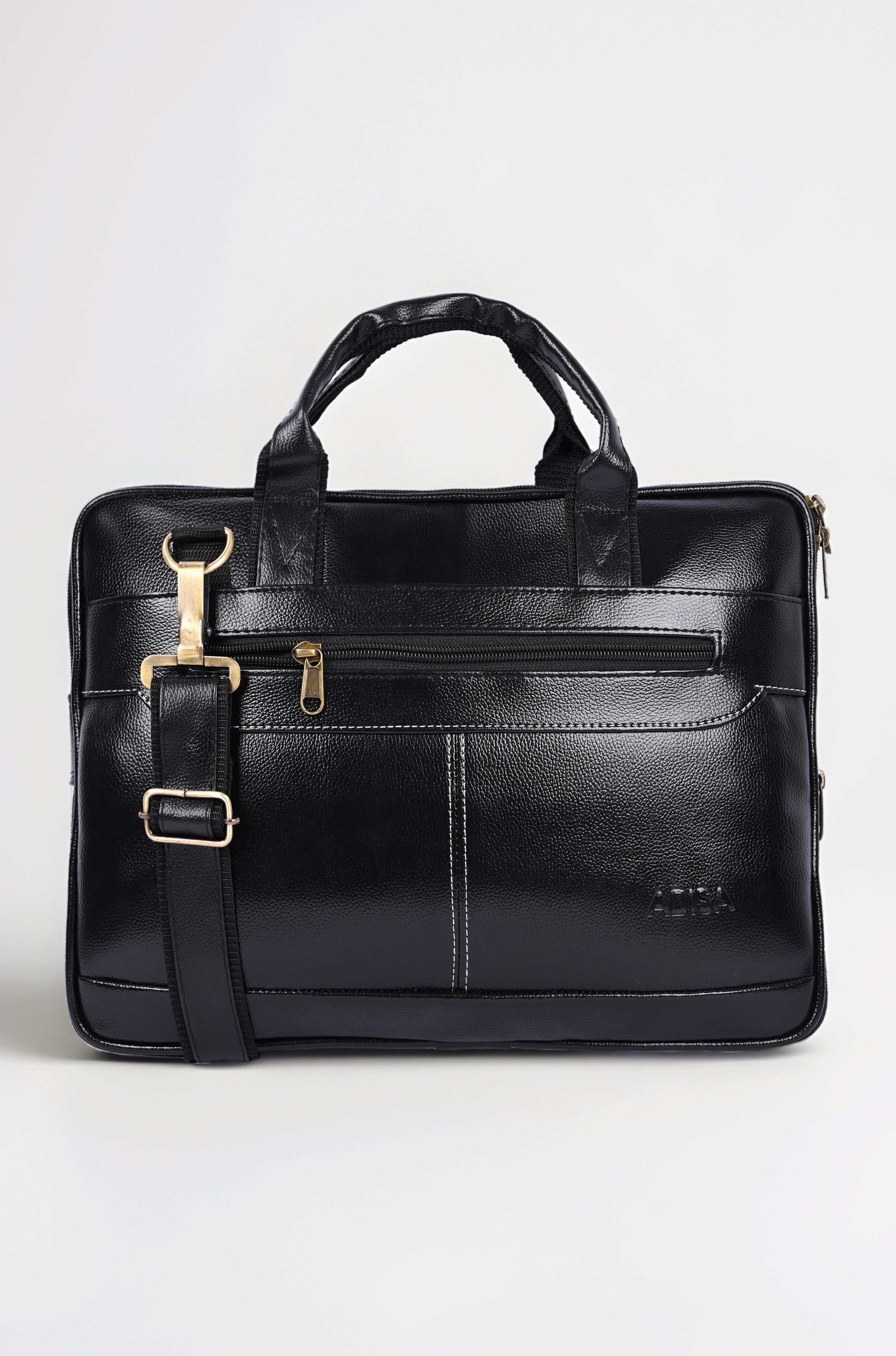 ADISA Laptop Messenger Office Bag Briefcase for Work for Men (Lb6050-Bla),Black