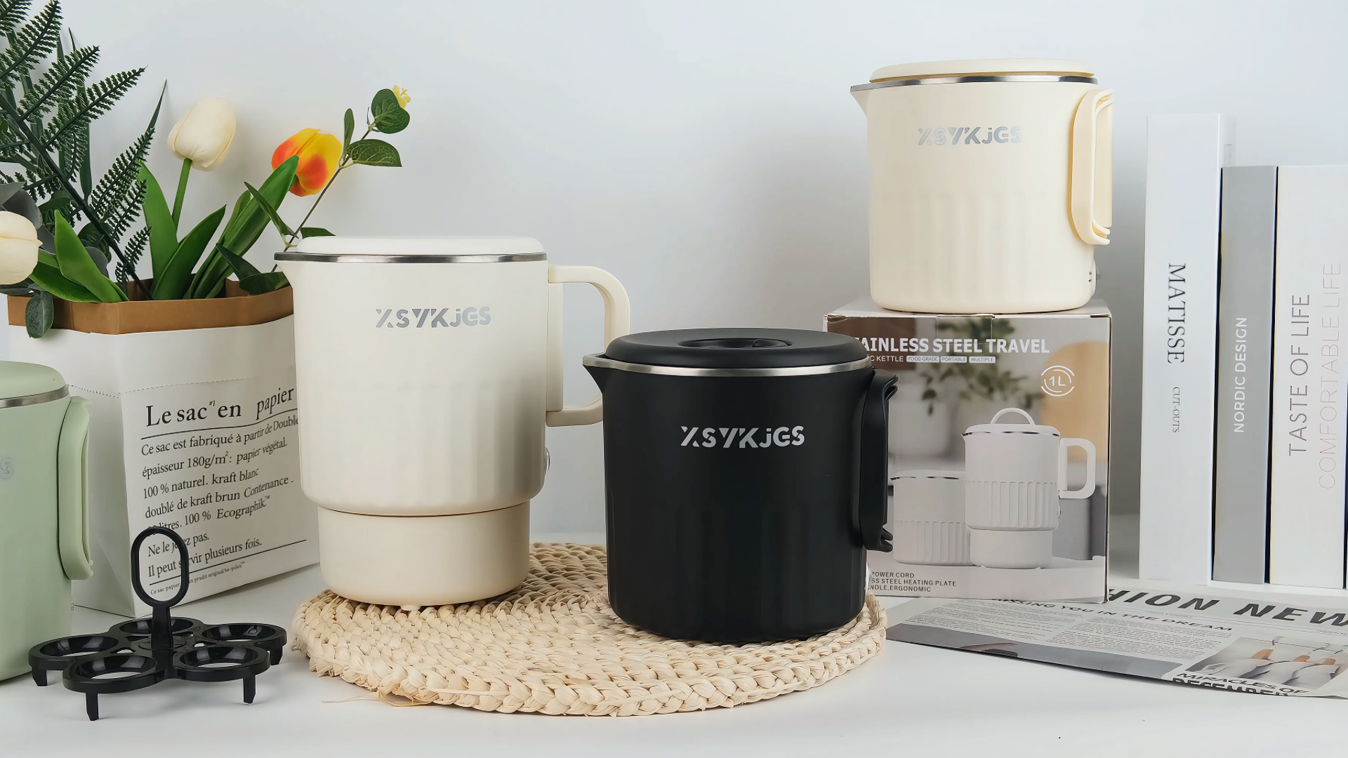 Faltbarer Wasserkocher 1L 600W - Edelstahl Reisekocher Für Camping