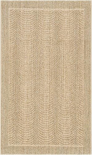 SAFAVIEH Palm Beach Collection - Alfombra de pasillo de 2 x 8 pies, diseño de arena del desierto, sisal y yute, ideal para zonas de alto tráfico en