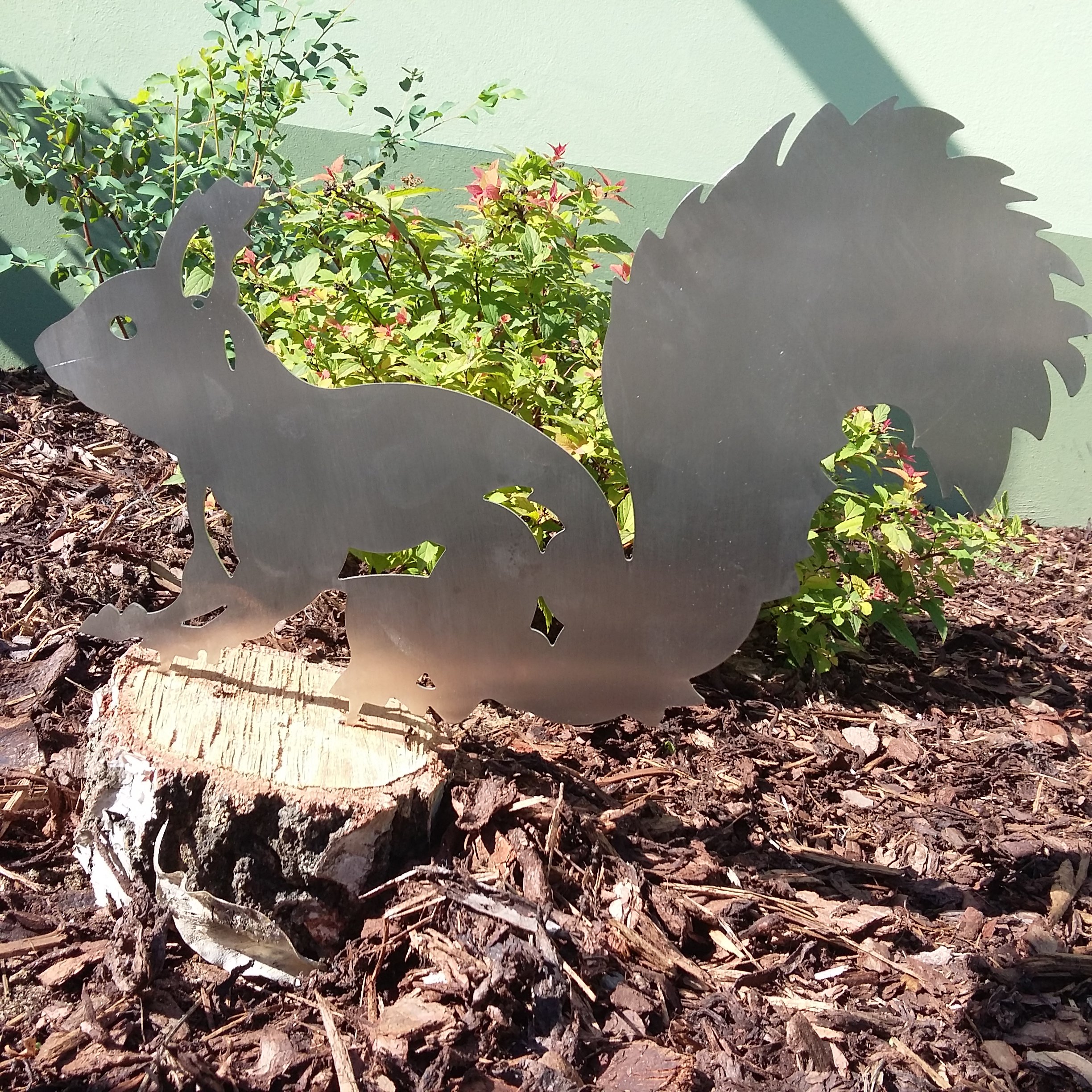 ARTTEC Eichhörnchen-Gartenfigur Aus Metall – Rostoptik, Made In Germany, Für Garten & Balkon