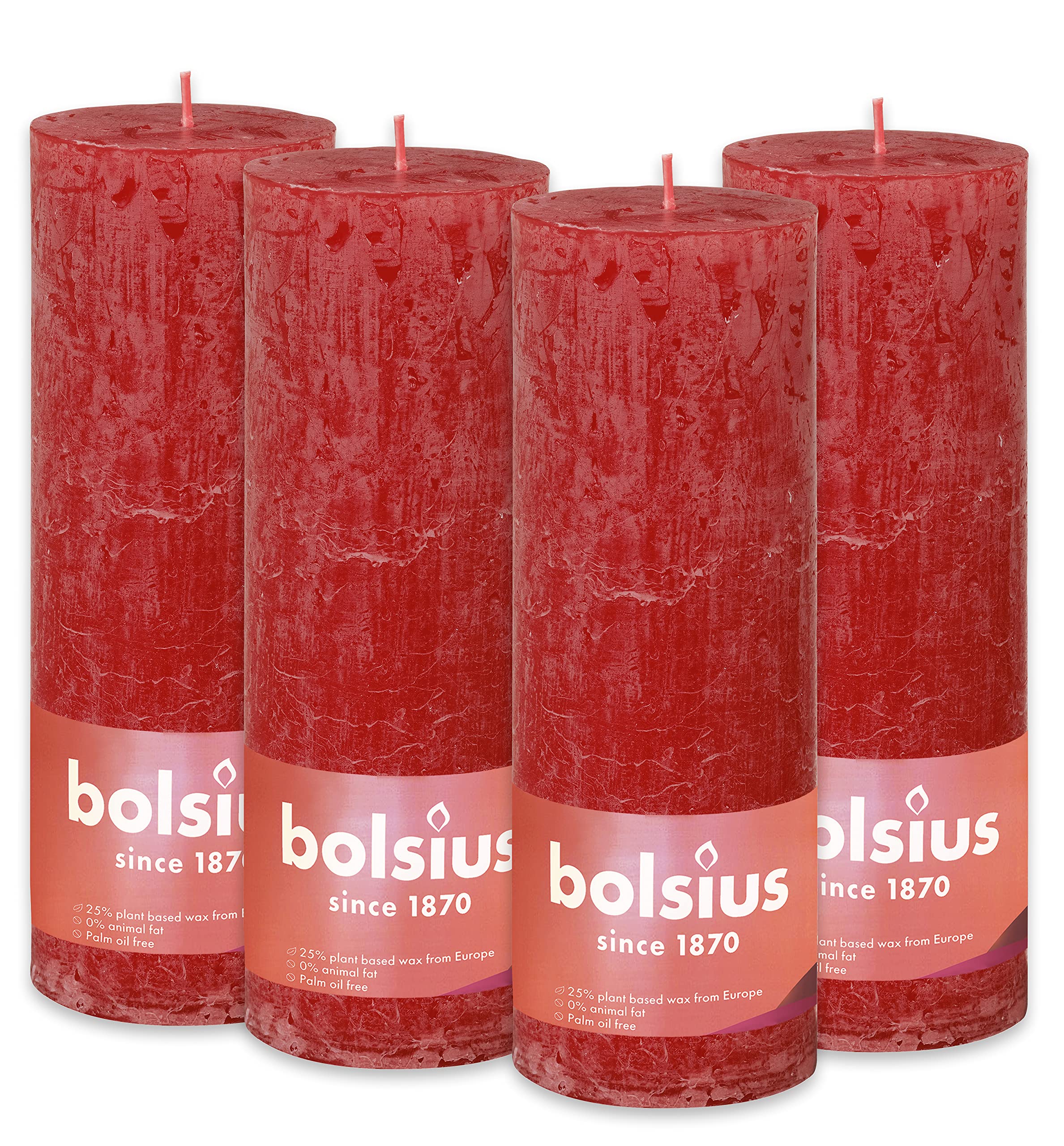 Bolsius Rustieke stompkaars XXL - Ivoor - 4 stuks - 20 x - Nu 13% korting