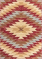 Vista 1 de Well Woven Miami Alamo Southwestern Red Southwest - Alfombra de 5 x 7 pies