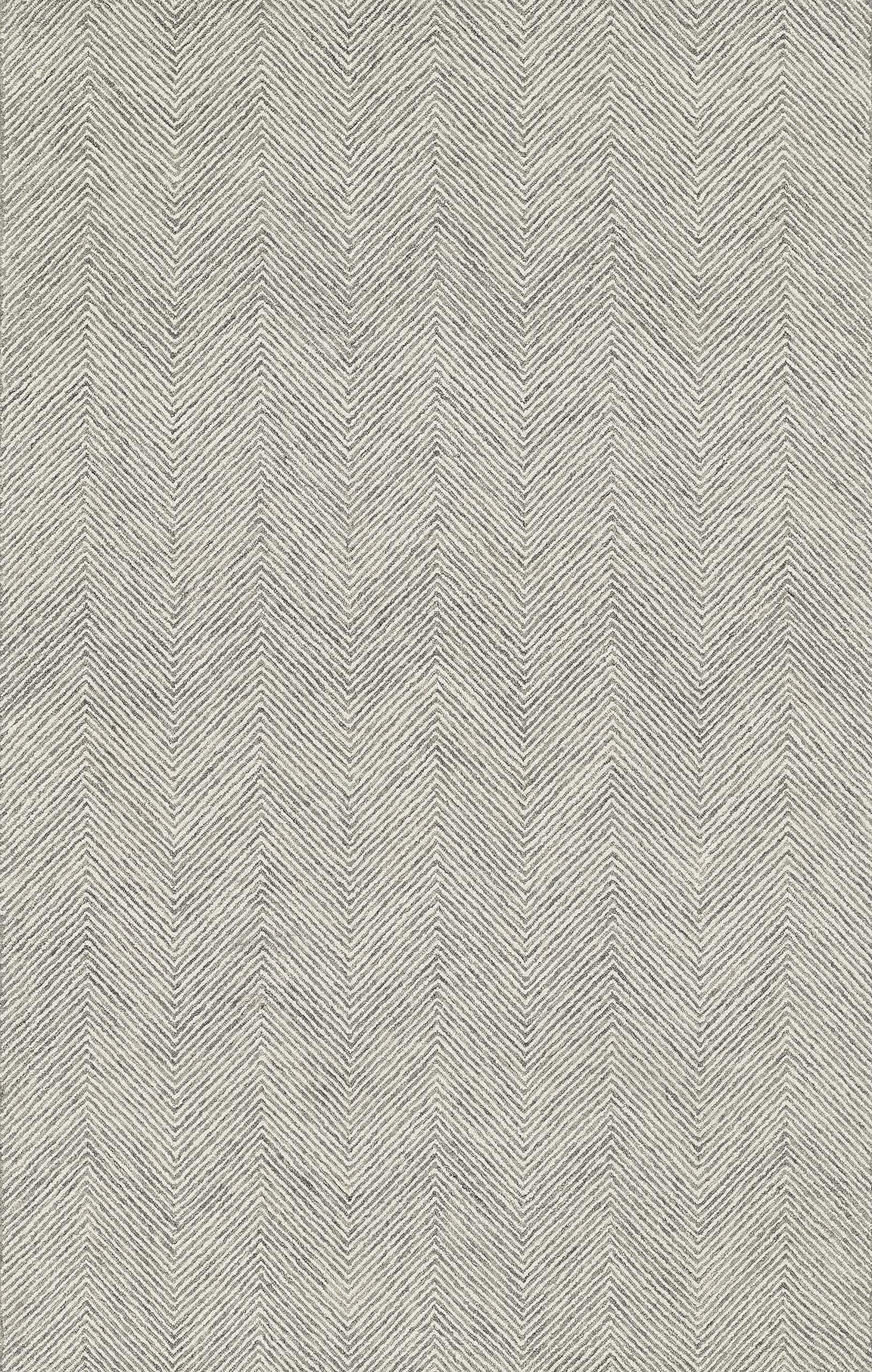 Charles Wool Hand Tufted Contemporary Indoor Area Rug, Grey, 5' X 8'