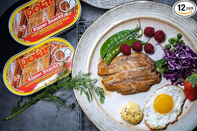 MW Polar Herring, Kipper Snacks, 3.53-Ounce (Pack of 12), 90% Less Sodium, Ready to Eat Canned Fish, Good Source of Vitamin D, Naturally Wood Smoked, No Artificial Flavors or Ingredients