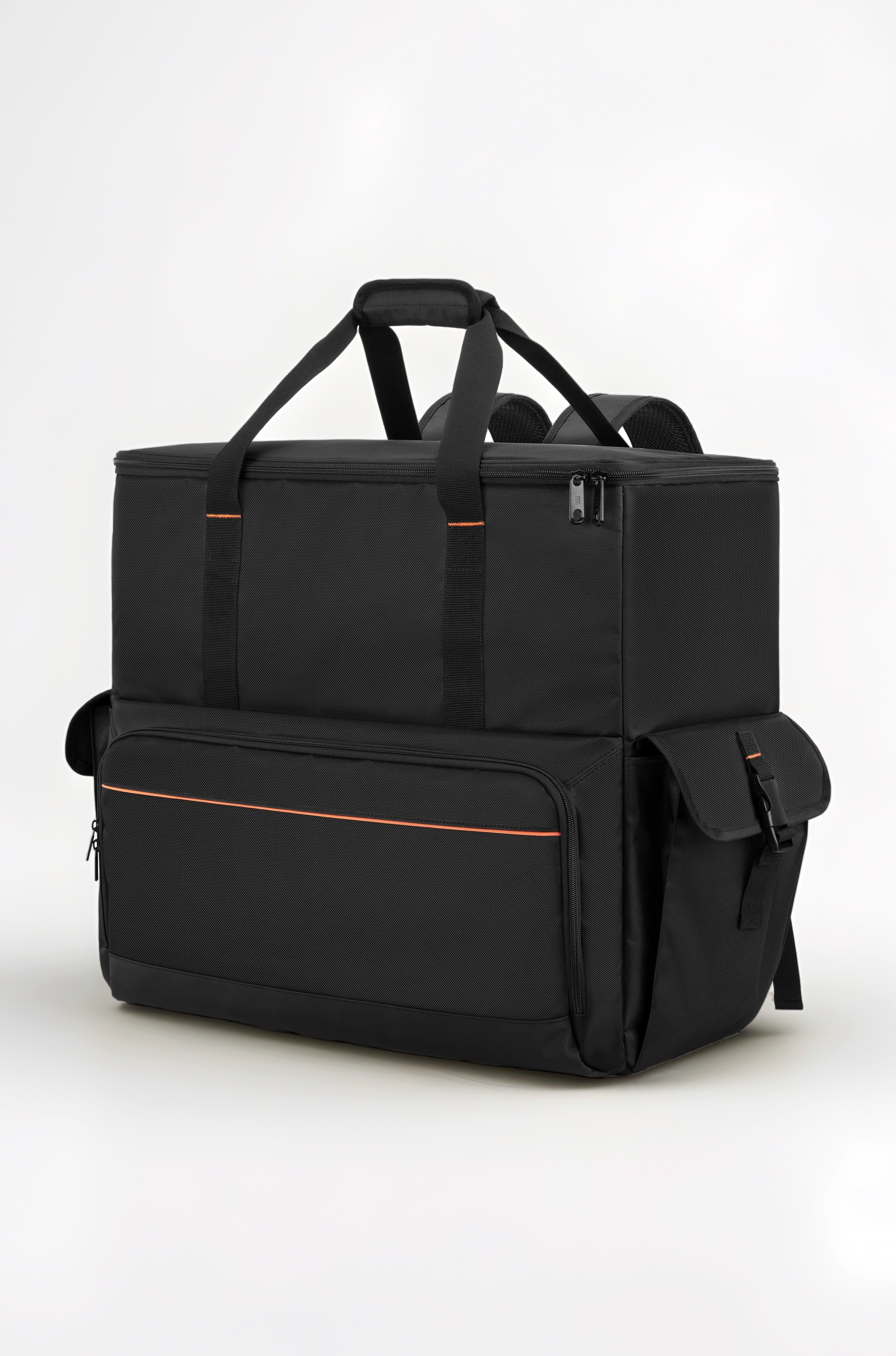 Trunab Computer Desktop Tower Carrying Case Compatible with ATX/M-ATX mainframe chassis, PC Backpack for Computer Main Processor Case, Keyboard, Cable and Mouse, Earphone, Bag Only, Black