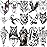 VANTATY 10 Sheets Realistic Tiger Temporary Tattoos Animals For Men Body Armband Soldier Fake Tatoo Stickers For Women Scorpion Wolf Deer Elk Eagle Bear Dot Adults Forearm Tattoos Girls Kids Teens.