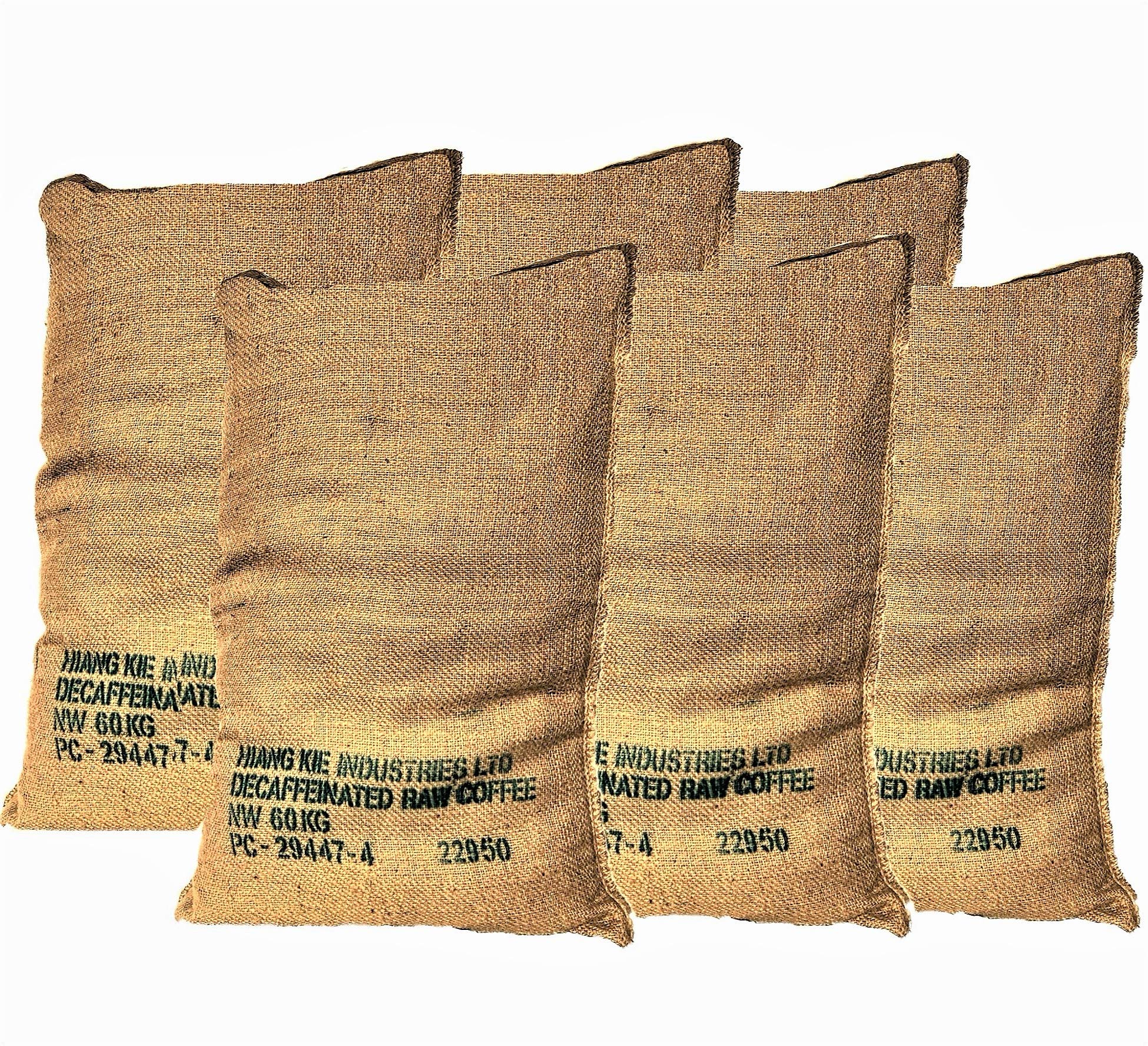 Grands sacs en jute de café recyclé -Paquet de 6 unités de 70X100 60Kg - Idéal pour jardin- hivernage - cuisine - Toile de jute é