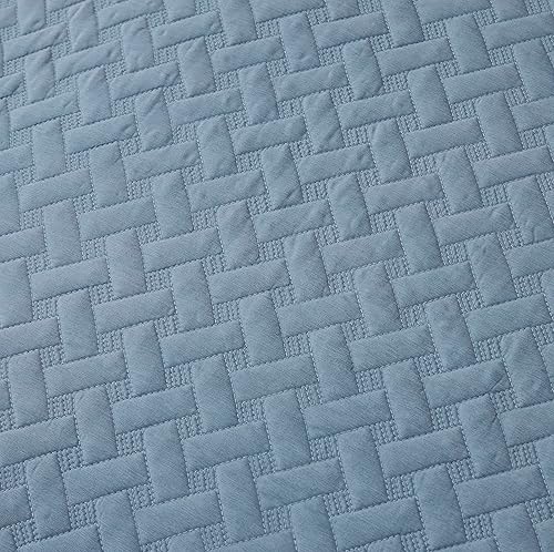 Miniatura 3 de Chezmoi Collection Randall - Juego de colcha acolchada de 3 piezas de mezcla refrescante suave de rayón derivado de bambú y poliéster, tejido de