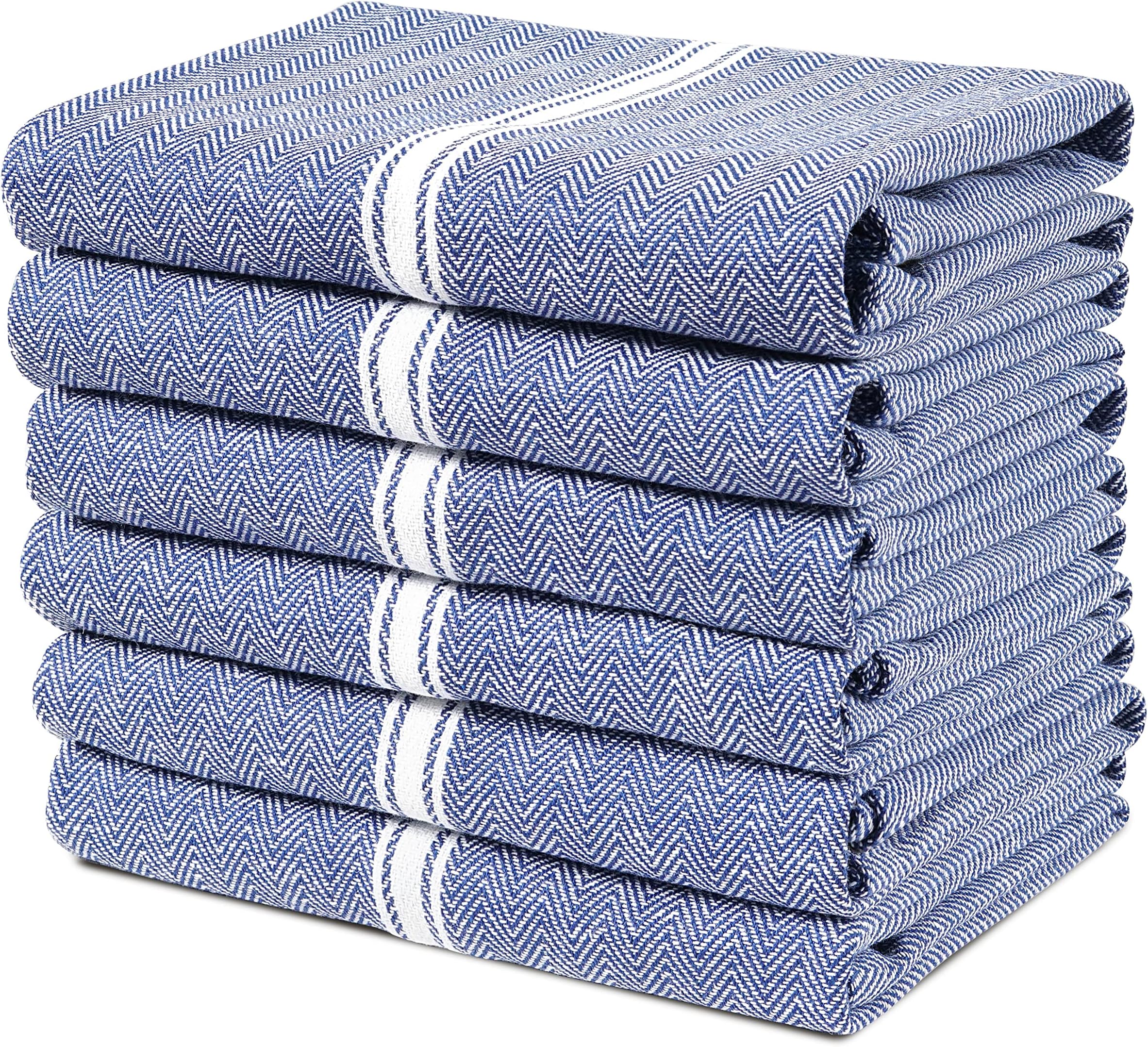 Amazon.com: Royal 14 x 25-Inch Classic Kitchen Cotton Towels, White ...