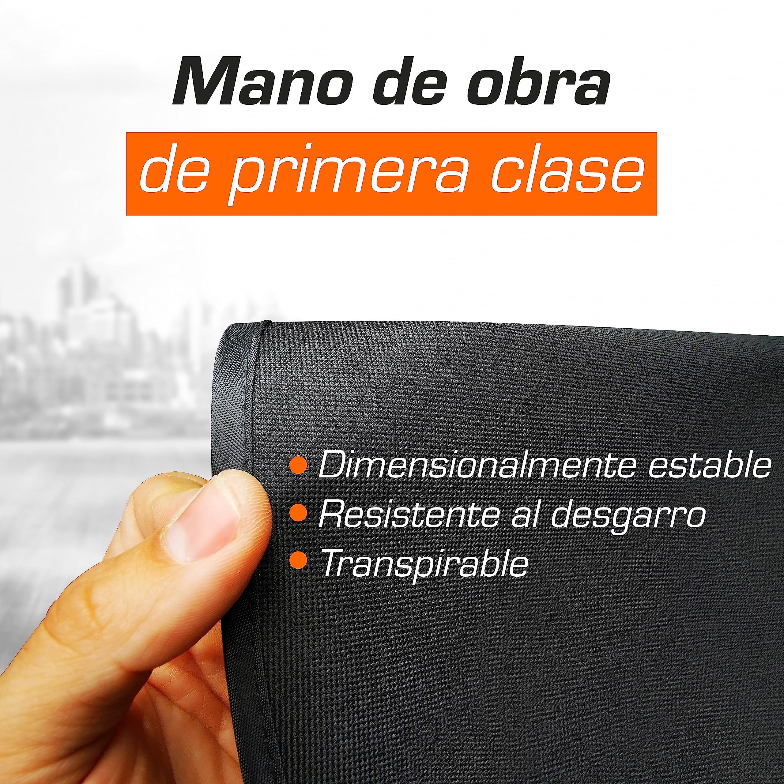Upgrade4cars 2 x Funda de Asiento Delantero Impermeable para Coche Universal Negro