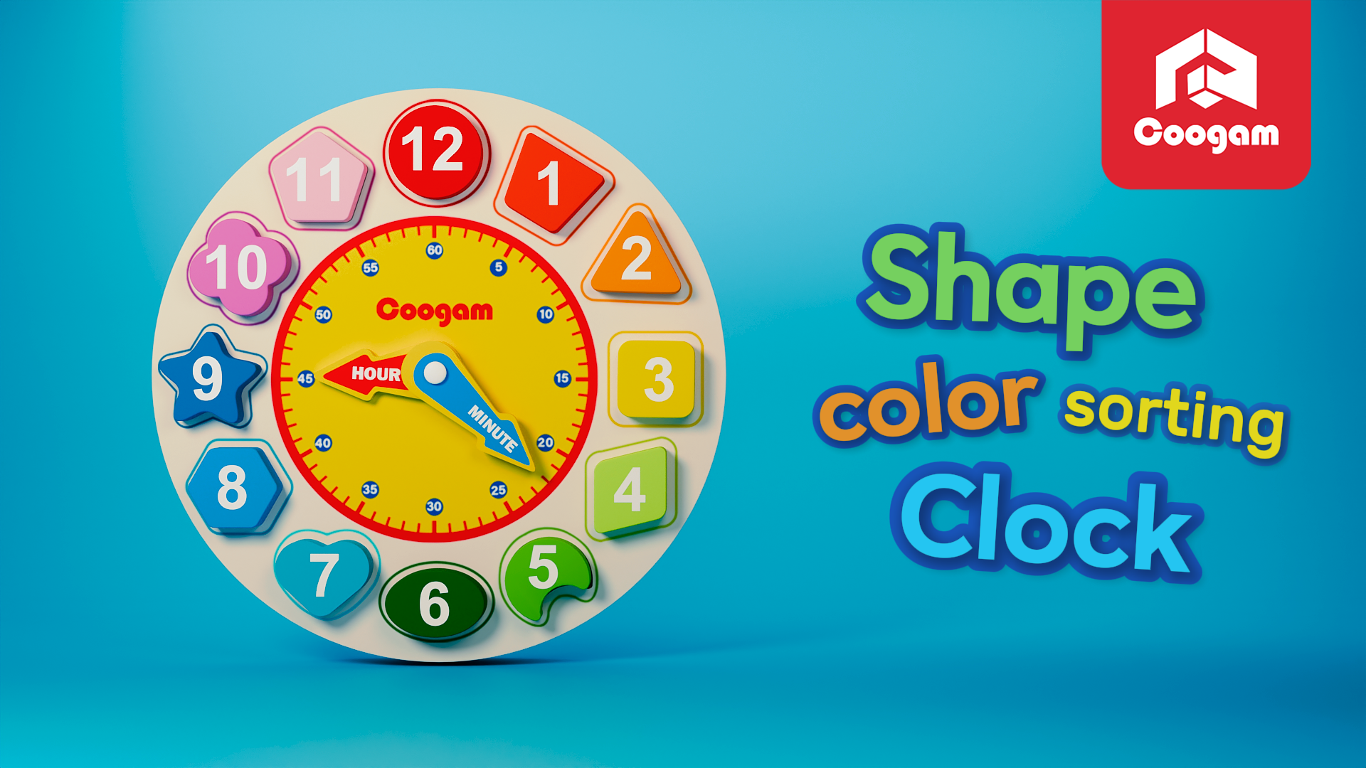 Amazon.com: Coogam Wooden Shape Color Sorting Clock – Teaching