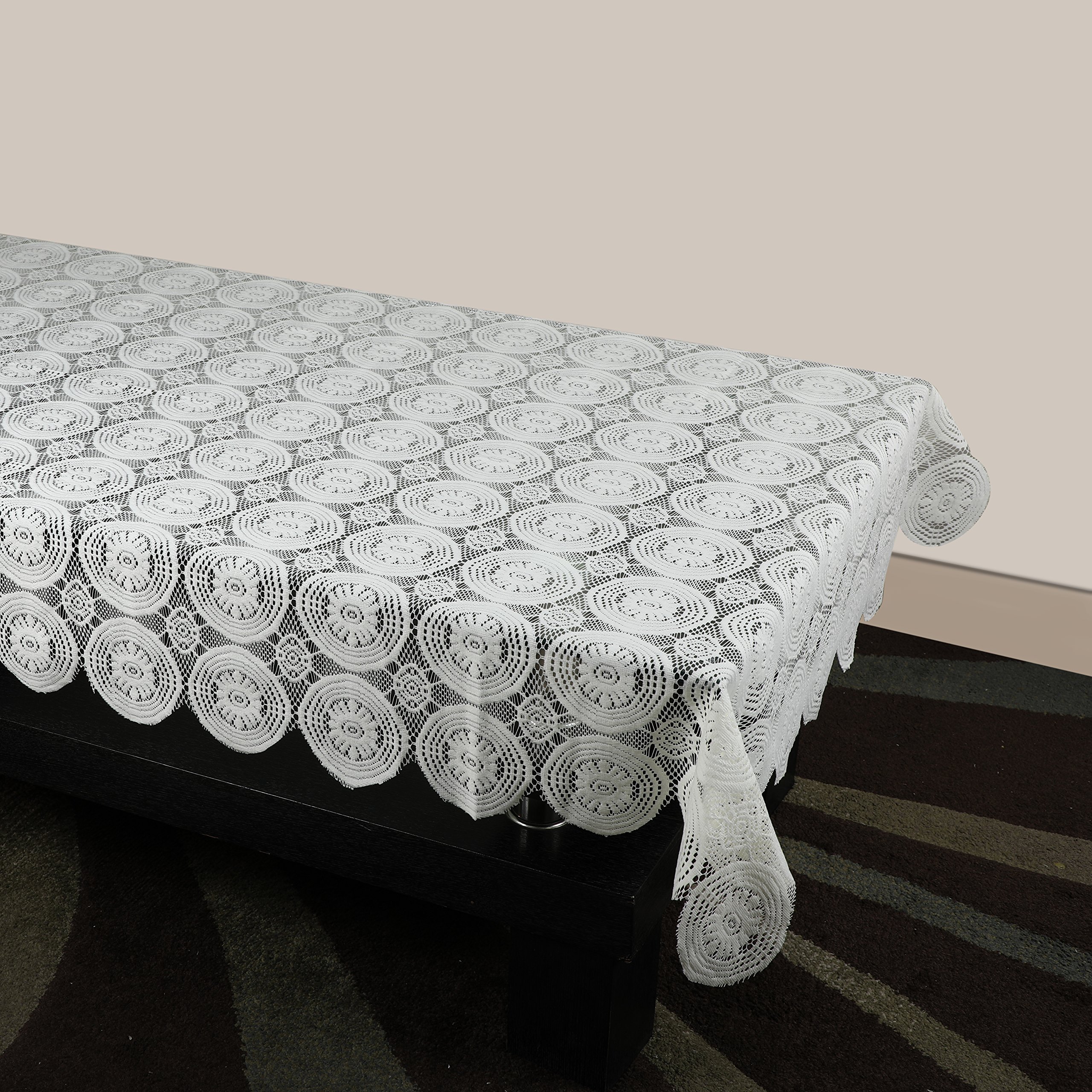 STITCHNEST - Net Table Cloth, 4 Seater, Cream, Pack of 1 (B076ZMNYTN) Amazon Price History, Amazon Price Tracker