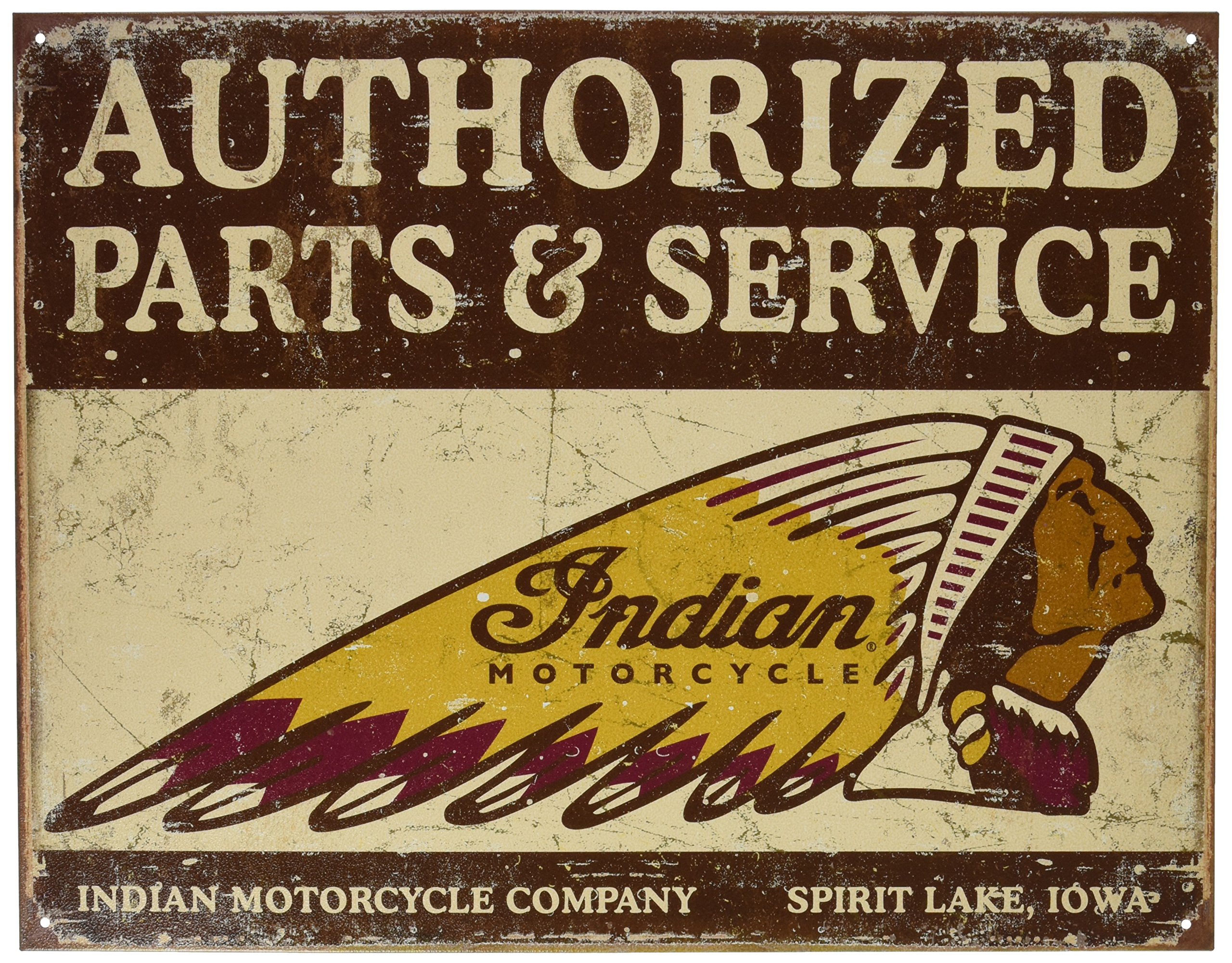 Desperate Enterprises Indian Authorised Parts & Service Blechschild (de)