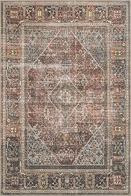 Loloi II Loren Brick/Midnight 7'-6" x 9'-6" Area Rug