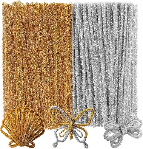 Miniatura 19 de Caydo 300 piezas de limpieza de tuberías verde oscuro, suministros de manualidades, tallos de felpilla para proyectos de manualidades, decoraciones