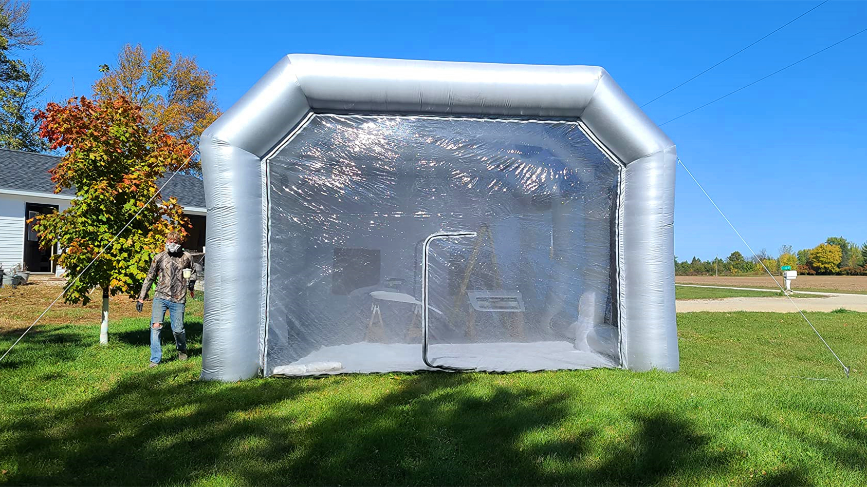 Amazon.com: GZKYYLEGS Inflatable Paint Booth, 26X14.5X9.7Ft