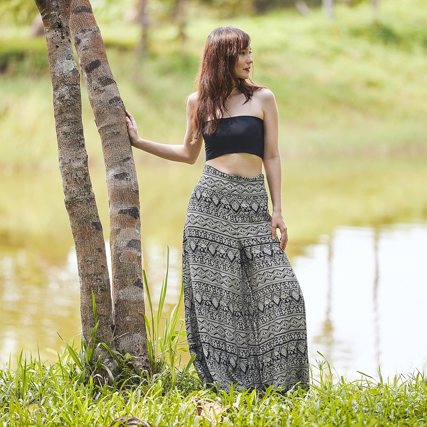 Lannaclothesdesign Palazzo Pants for Women Wide Leg Boho Harem Yoga Pants S M L XL Sizes - Image 3