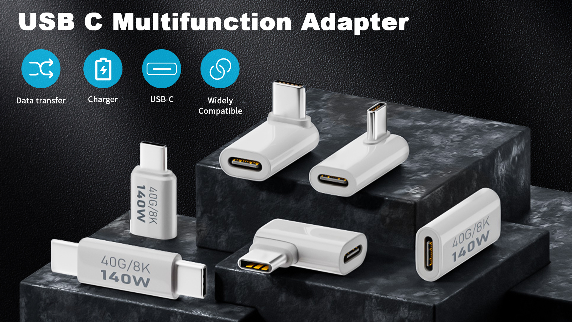 Duttek Adattatore USB C da 40 Gbps, supporta 8K@60Hz e 100W, compatibile con Thunderbolt 3/4 e