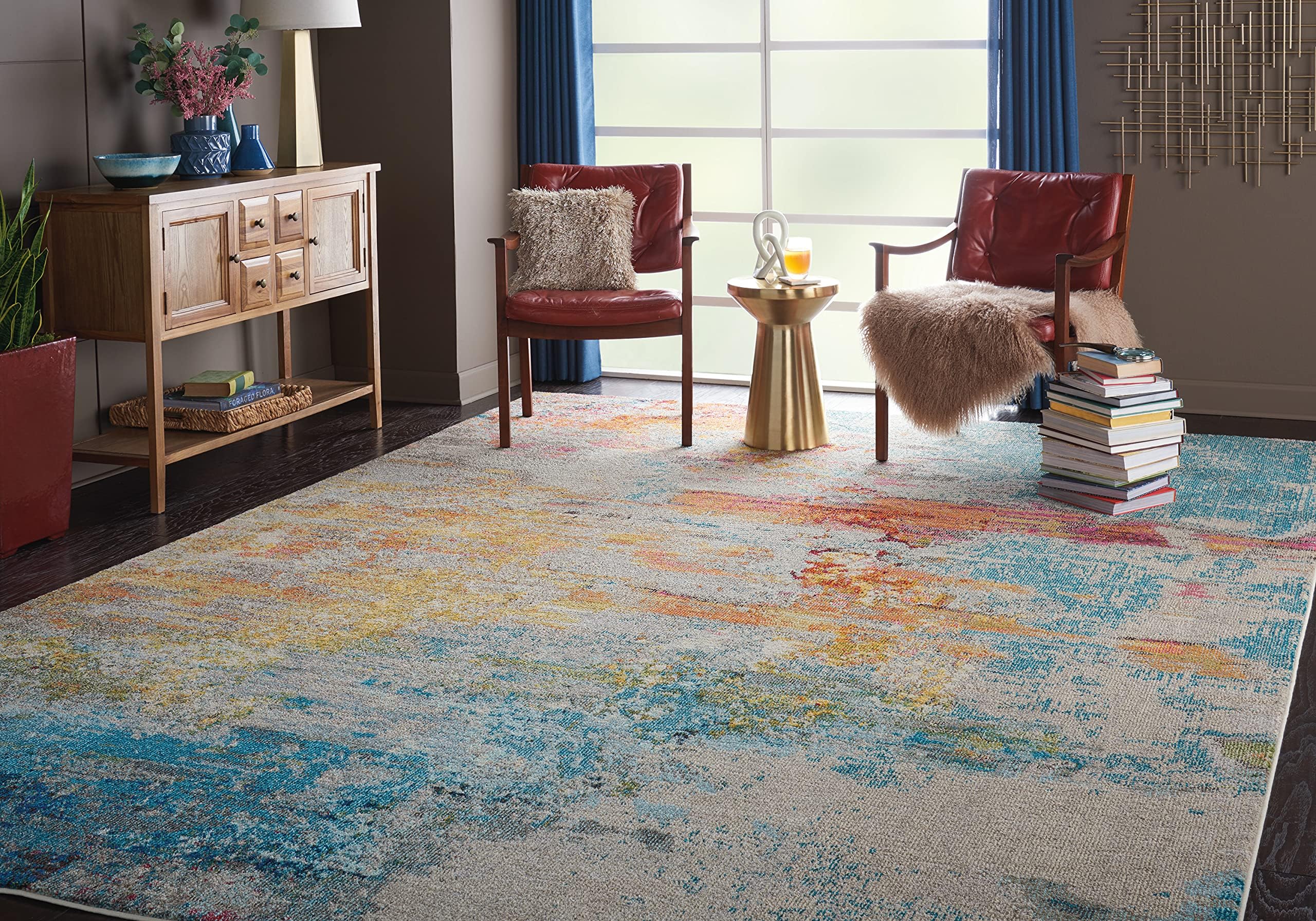 NOURISONCES02 Celestial Rug, Seal 3.20m x 2.39m