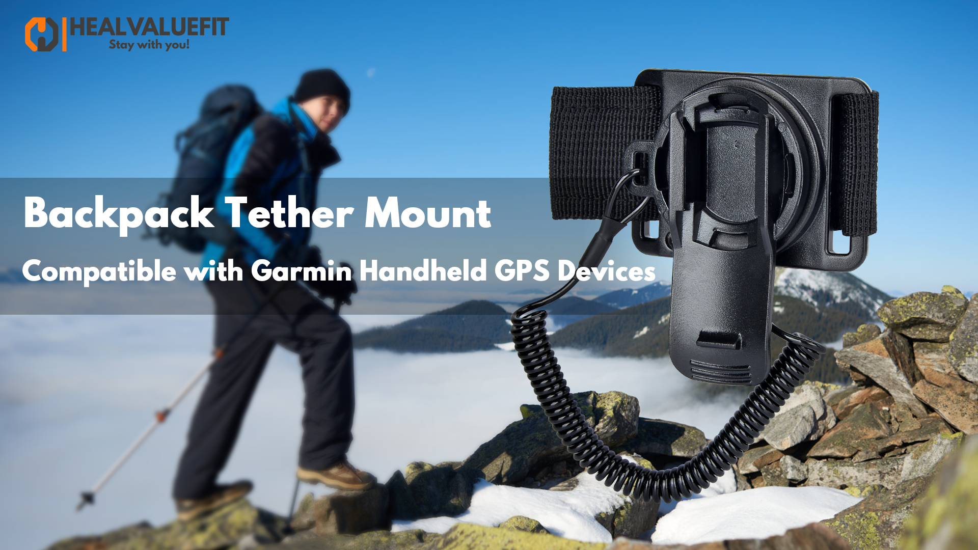 Key Tether Backpack Garmin Backpack Mount Backpack Tether For Garmin GPS Devices - Hands ...