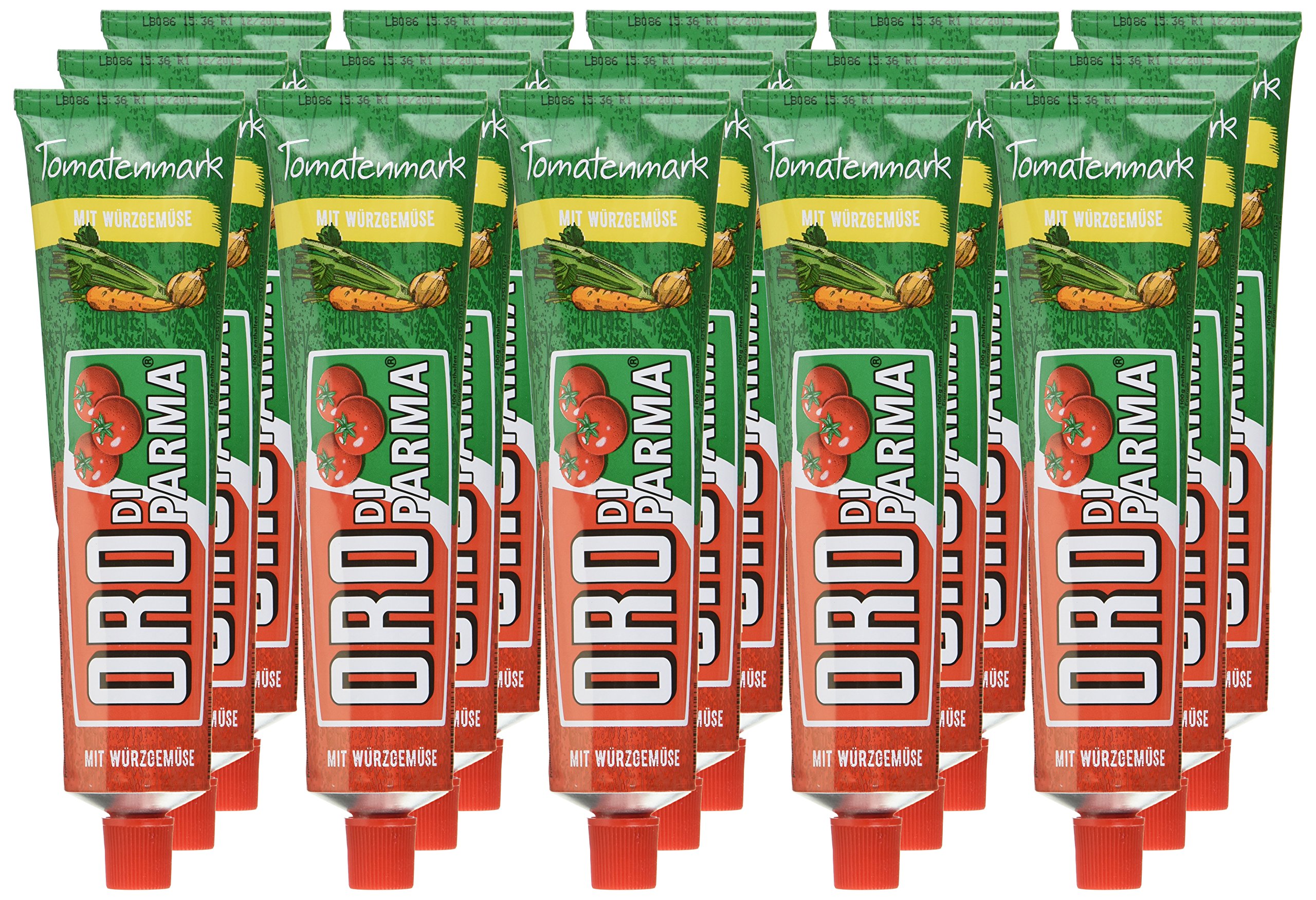 ORO di Parma Tomaten Mark mit Würzgemüse, 15er Pack (15 x 200 g Tube)