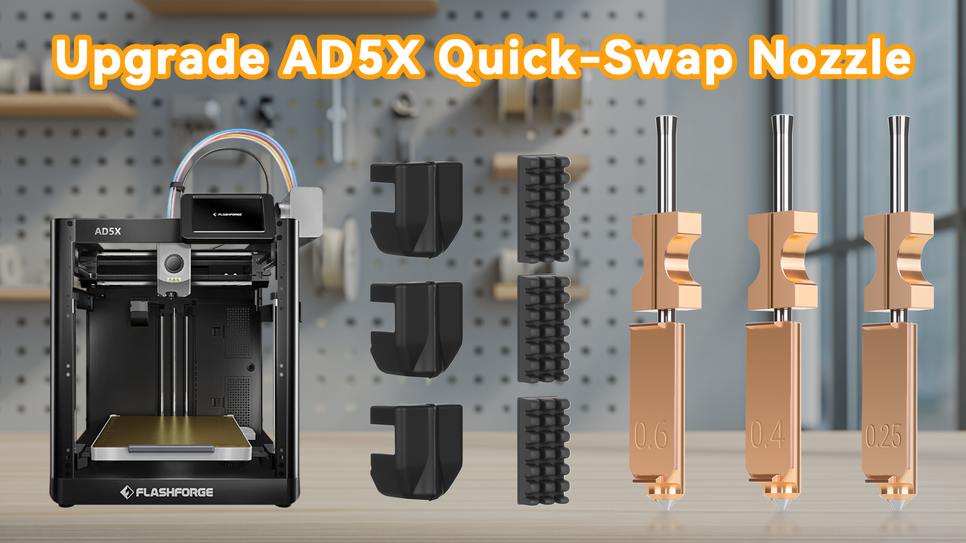 Amazon.com: Upgraded 0.25mm AD5X Nozzle,Quick-Swap Copper Alloy