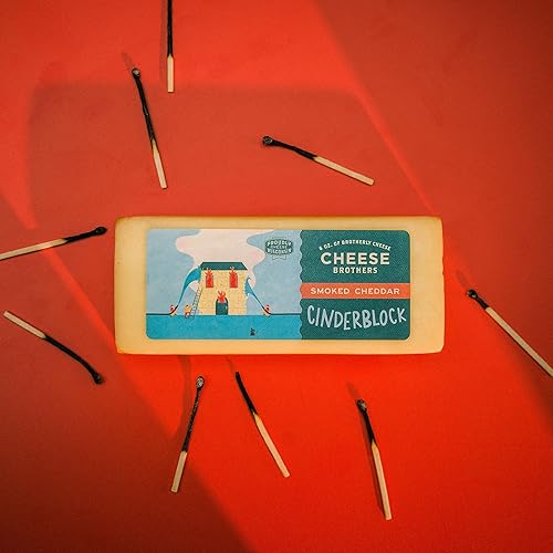 Cheese Bros. Queso cheddar  Hecho en Wisconsin (Cheddar ahumado, 12 unidades)