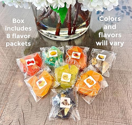 Miniatura 5 de Caja de 8 sabores, caramelo de cristal Kohakutou, caramelo vegano sin gluten totalmente natural, caramelo de gelatina de cristal de piedras