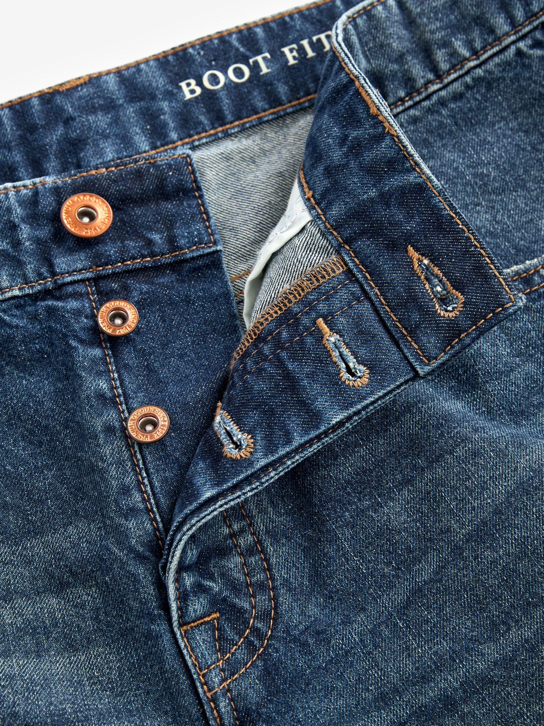 NEXT Mężczyźni Jeansy Authentic o luźnym kroju ze 100% bawełny