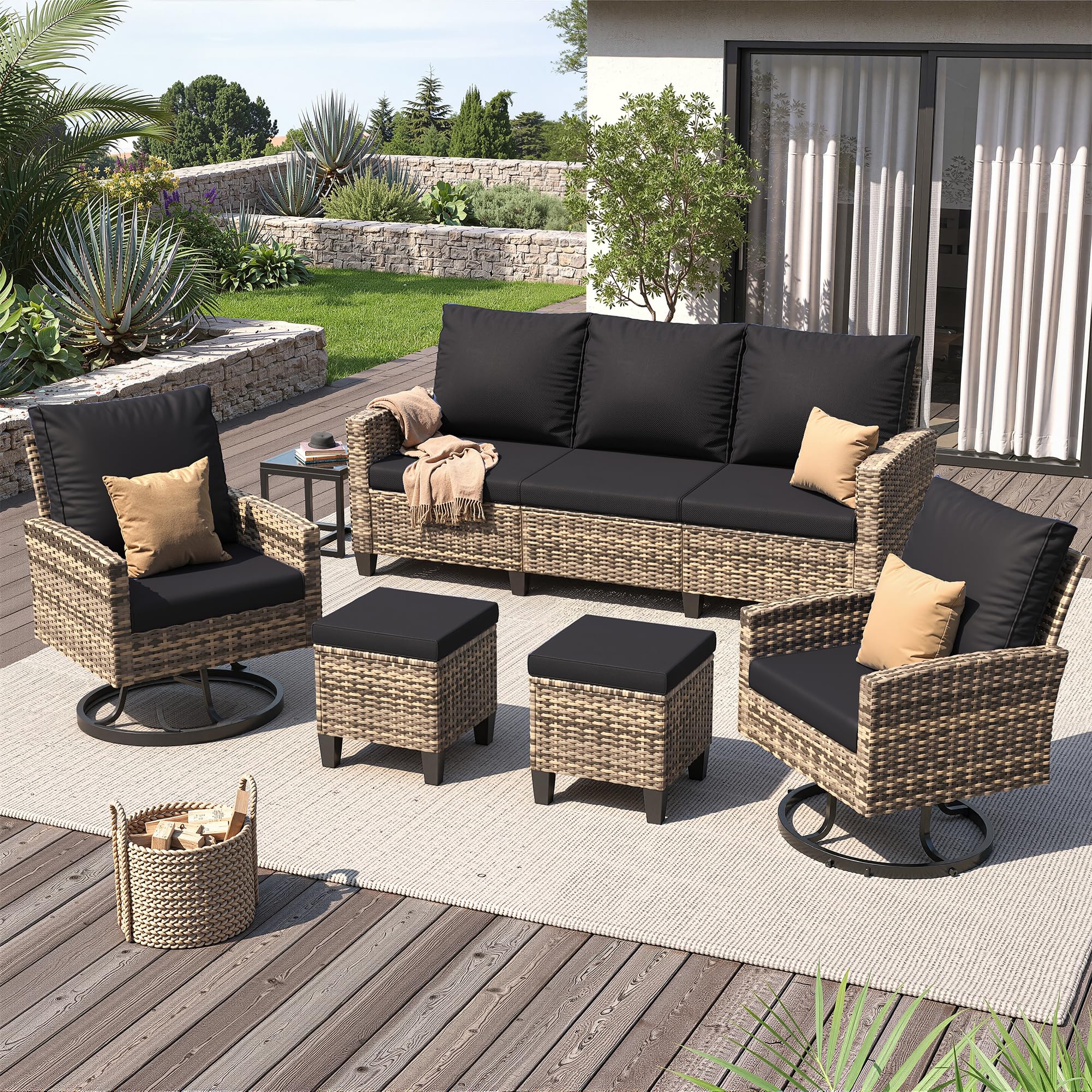 Outdoor Patio Conversation Set - 6 Pieces
