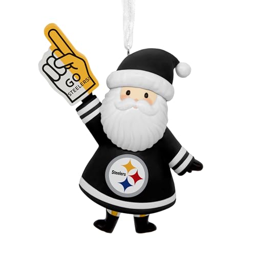 Hallmark Christmas Ornament NFL Pittsburgh Steelers Santa Fan Ornament Gifts for Sports Fans