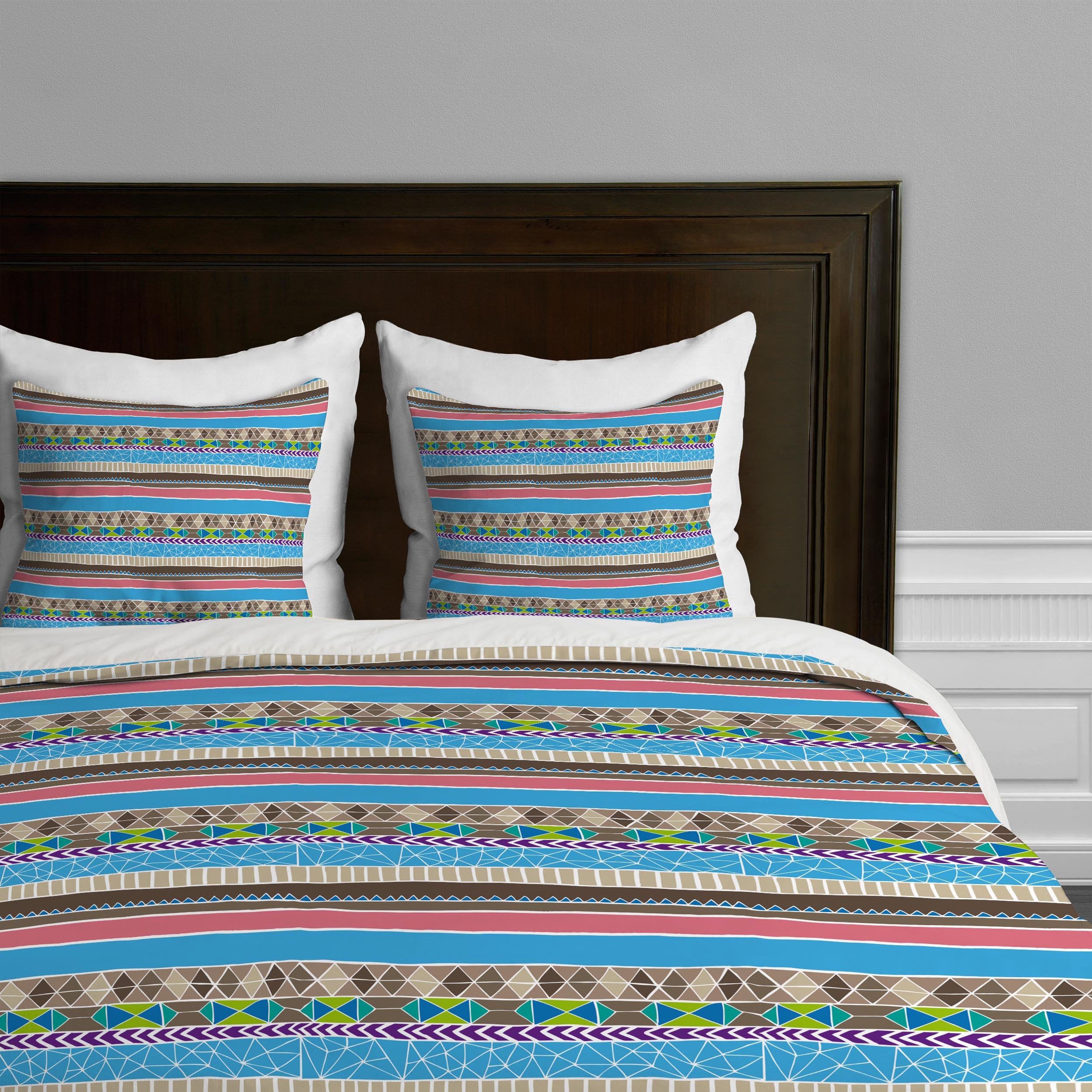 Deny Designs Geronimo Studio Brown Navajo Duvet Cover, Queen