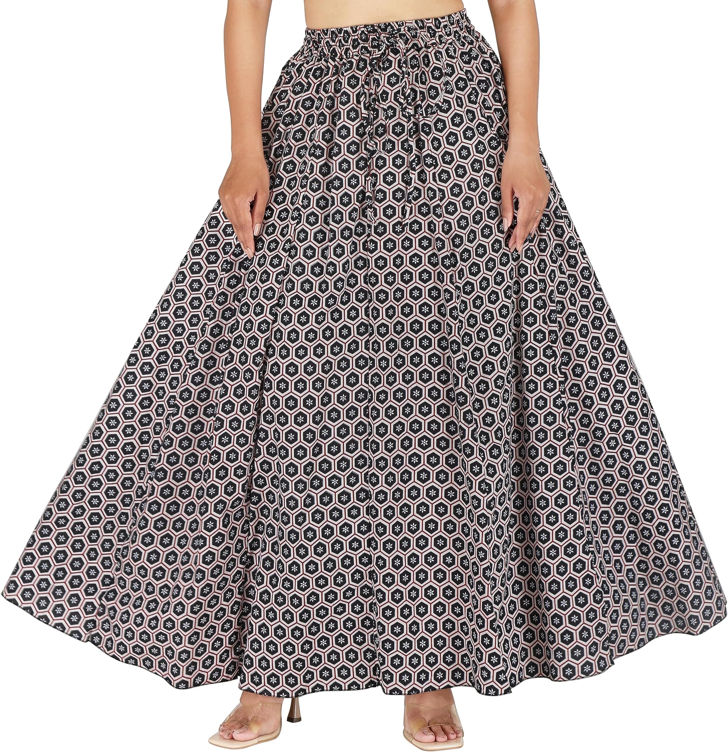 Sttoffa Cotton Printed Women Wear Maxi Long Skirt 40" inch Full Length
