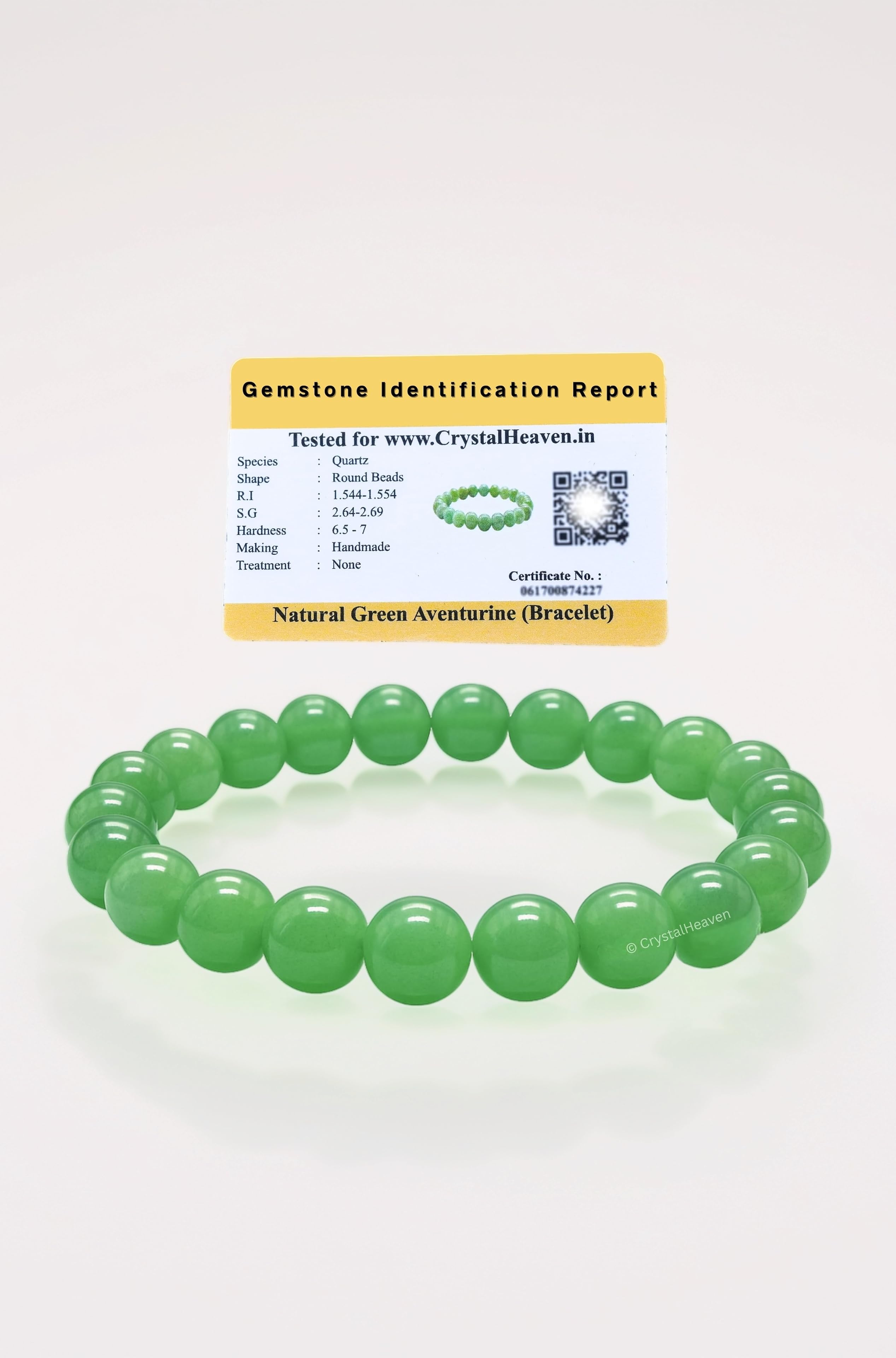 Certified Crystal Bracelet for Women Men with Healing Crystal and Reiki Stone - Original Authentic Elastic Beaded Bracelet for Money, Success & Positive Energy