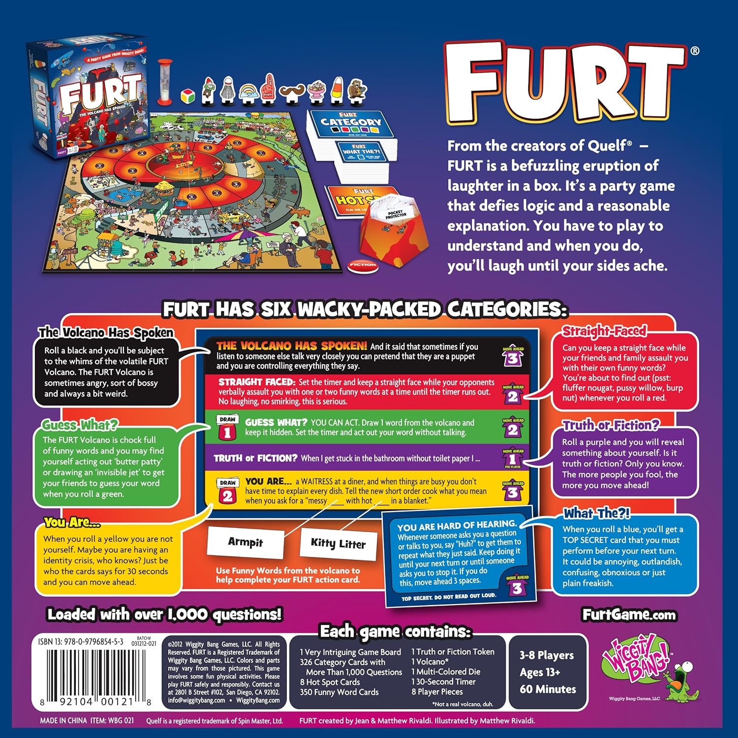 Wiggity Bang Games FURT Board Game