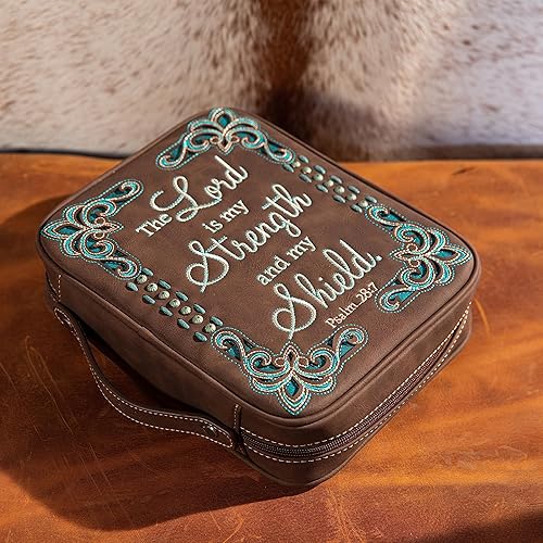 Miniatura 2 de Montana West Fundas bordadas para Biblia de estilo occidental para mujeres y hombres, funda de transporte para libros, bolsa de iglesia, protección
