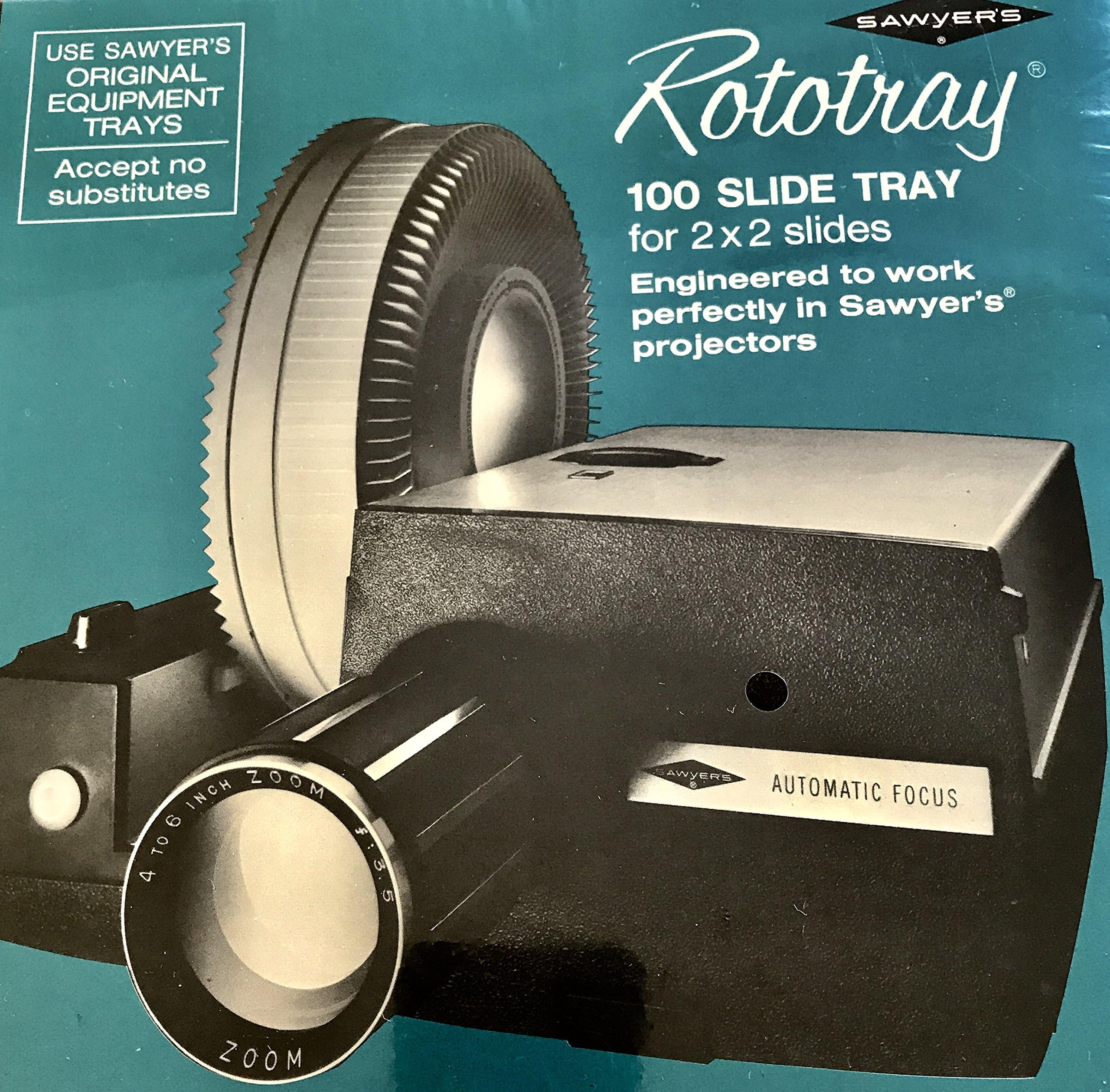 Sawerys Rototray 100 Slide Tray for 2X2 Slides w/case.